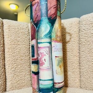Artistic Wine Bottle Holder with Rope Handle